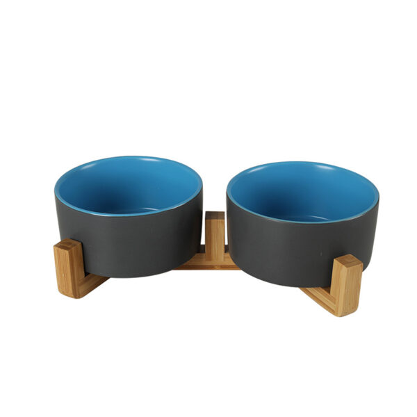 Ceramic double bowl (2 colors) - Image 2