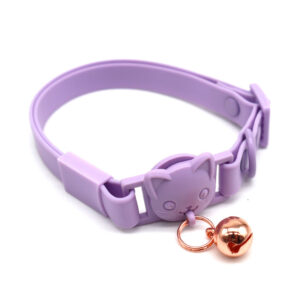 1. The collar is made of soft PVC material that is gentle on your cat's fur.  The material is also lightweight and soft, providing a "baby-like touch" that does not cause any harm or discomfort to your cat. Additionally, the collar is waterproof, making it convenient and practical for activities such as bathing or being out in the rain.2. The collar features a crisp ringtone, adding a playful element to your cat's accessories. It is adorned with a silver bell ball, enhancing the cuteness of the collar and attracting the curiosity of both your cat and others. Furthermore, the collar includes reflective patterns that are visible in the dark, making it easier for the owner to locate their cat during nighttime or low light situations.3. The collar is designed to be lightweight and safe for your cat. It is easy to put on or remove, ensuring a hassle free experience for both you and your pet. The collar's socket is specifically designed for cats, providing a secure and comfortable fit without causing any discomfort or trouble during use.