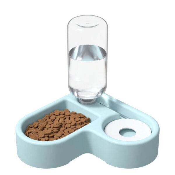 The automatic drinking pet bowl is a convenient device that serves both water and food for pets. It is designed with a food grade safety plastic. The detachable design allows for easy and fast cleaning. The bowl features an automatic water supply mechanism, ensuring a constant water source for pets. After the pet finishes drinking, the water will automatically refill from the bottle into the bowl, maintaining freshness. This innovative dual bowl design provides a convenient and comfortable dining experience for pets, reducing the workload for pet owners.