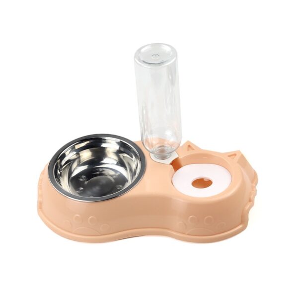 The automatic drinking pet bowl is a convenient device that serves both water and food for pets. It is designed with a stainless steel bowl and a base made of food grade safety plastic. The detachable design allows for easy and fast cleaning. The bowl features an automatic water supply mechanism, ensuring a constant water source for pets. After the pet finishes drinking, the water will automatically refill from the bottle into the bowl, maintaining freshness. This innovative dual bowl design provides a convenient and comfortable dining experience for pets, reducing the workload for pet owners.