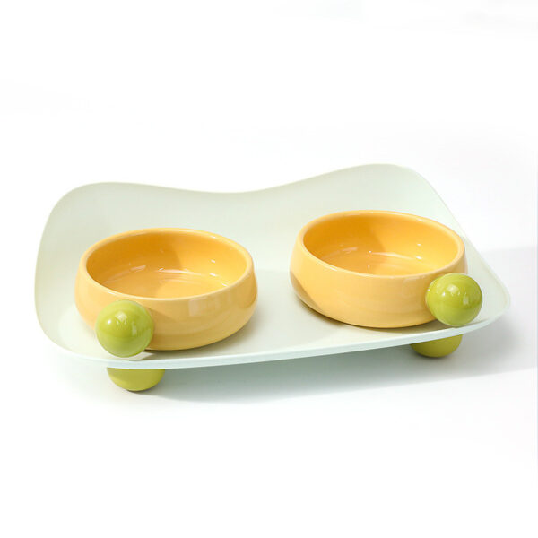 Ceramic double bowl(2 colors) - Image 2