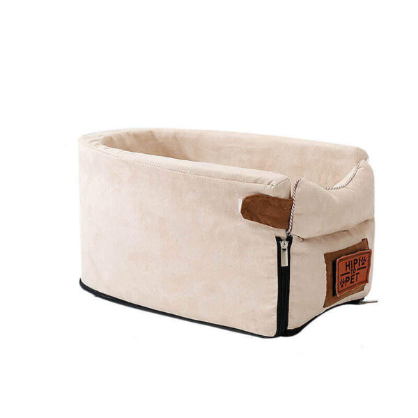  Comfortable and Soft: Pet car bed that is made from soft and comfortable plush fabric.Safe and Stable: Pet car bed that provides a secure and stable platform for your pet.Wide Field of Vision: Open design that allows your pet to see their surroundings comfortably. This can help reduce anxiety and make the car journey more enjoyable for your pet.Wear-Resistant and Bite-Resistant: Pet car bed that is made from durable and wear-resistant materials. This will ensure that the bed can withstand regular use and is less likely to be damaged by your pet's chewing or biting.Suitable for Car Travel: Pet car bed that is specifically designed for car travel, ensuring that your pet remains safe and comfortable throughout the journey.